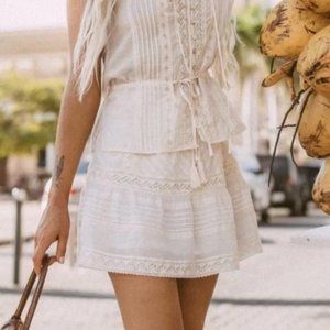 Spell white Cinder mini skirt